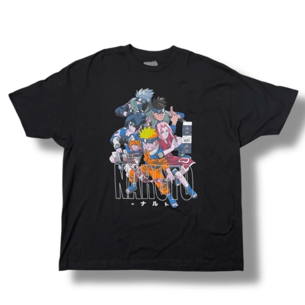 NARUTO SHIPPUDEN Black Graphic T-Shirt 3XL NWT